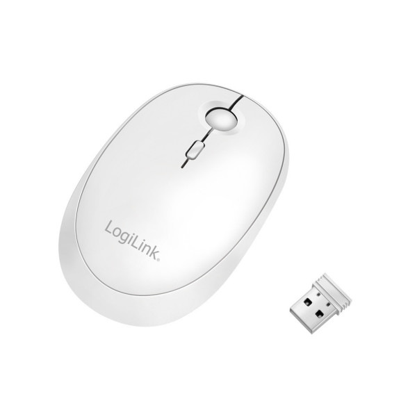LogiLink ID0205W Ασύρματο Bluetooth Ποντίκι Λευκό