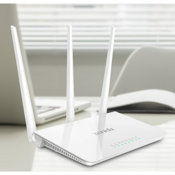 Tenda F3 Ασύρματο Router Wi‑Fi 4 με 3 Θύρες Ethernet