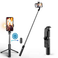 Q07 Selfie Stick με Bluetooth Μαύρο