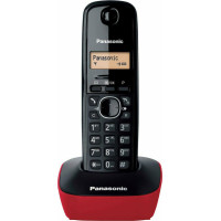Panasonic KX-TG1611 Ασύρματο Τηλέφωνο Μαύρο/Κόκκινο