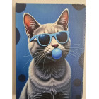 Universal Tablet Case 10'' Cat Blue