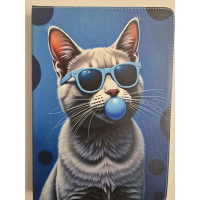 Universal Tablet Case 10'' Cat Blue
