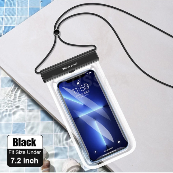 Waterproof  Phone Case Bag 7.2'' Black