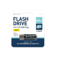 PLATINET USB 2.0 X-DEPO Flash Disk 64GB μαύρο PMFE64B