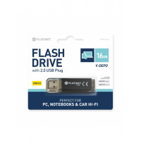 PLATINET USB 2.0 X-DEPO Flash Disk 16GB μαύρο PMFE16B 