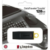 Kingston DataTraveler Exodia 128GB USB 3.2 Stick Μαύρο