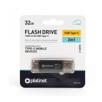 Στικάκι usb Platinet 32GB USB 3.0 με σύνδεση διπλής όψης USB-A & USB-C (PMFC32B)