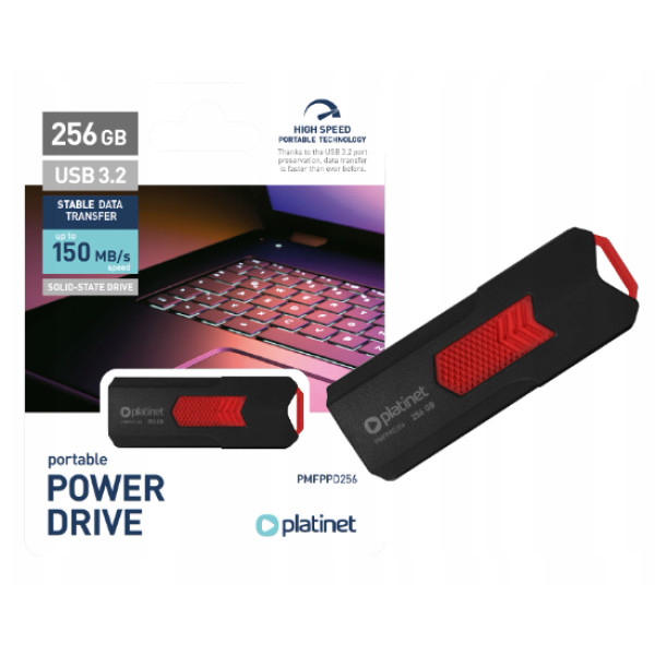Platinet 256GB USB 3.2 SSD Stick PMFPPD256 Μαύρο