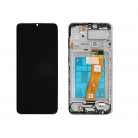 Γνήσια Οθόνη Και Μηχανισμός Αφής Με Πλαίσιο Μαύρο Samsung Galaxy A02s A025F (Service Pack)