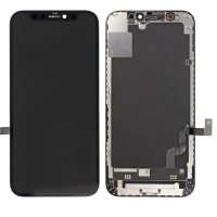 HARD OLED ΟΘΟΝΗ ΜΕ ΜΗΧΑΝΙΣΜΟ ΑΦΗΣ ΓΙΑ IPHONE 12 / 12 PRO ΜΑΥΡΟ