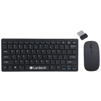 Lamtech Mini Wireless 2,4 G Πληκτρολόγιο και Ποντίκι GR Layout Black (LAM020854)