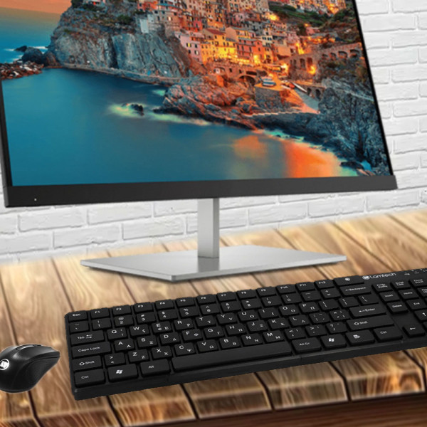 Lamtech 2.4G Wireless Full Size Πληκτρολόγιο 105 Keys Gr Layout Black (LAM113065)