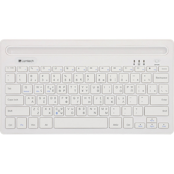 Lamtech Ασύρματο Bluetooth Πληκτρολόγιο για Tablet Ελληνικό Λευκό Lamtech Ασύρματο Bluetooth Πληκτρολόγιο για Tablet Ελληνικό Λευκό