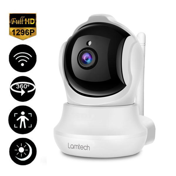 LAMTECH FULL HD 1296P IP CAMERA WITH 360o ROTATION