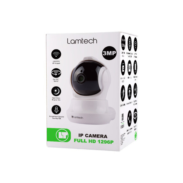 LAMTECH FULL HD 1296P IP CAMERA WITH 360o ROTATION