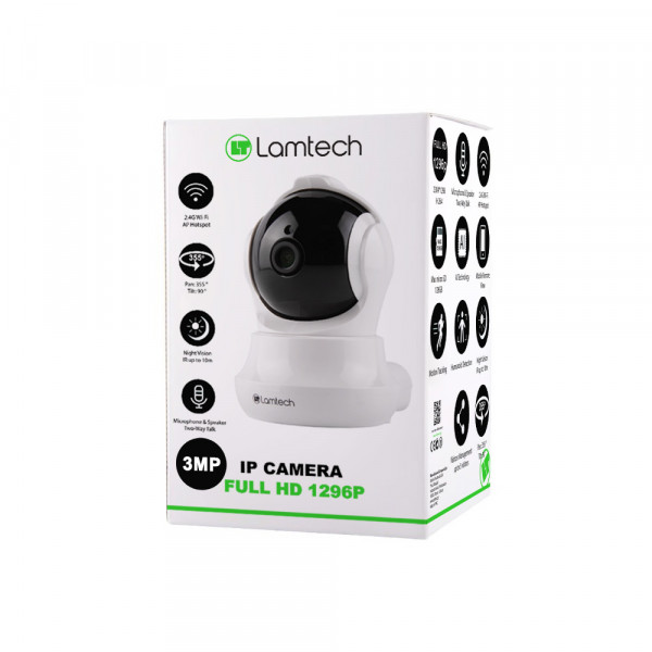 LAMTECH FULL HD 1296P IP CAMERA WITH 360o ROTATION