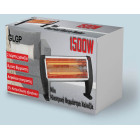 LGP MINI ELECTRICAL QUARTZ HEATER 2-BARRED 1500W BLACK