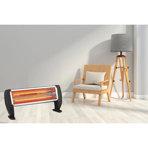 LGP MINI ELECTRICAL QUARTZ HEATER 2-BARRED 1500W BLACK