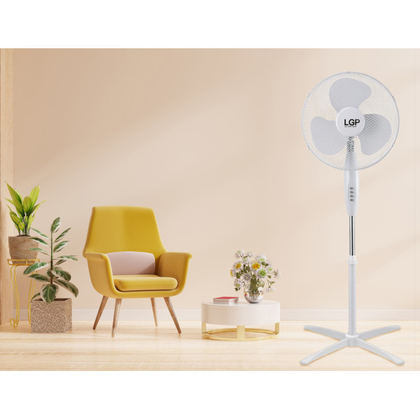 LGP STAND FAN 16' 40CM 45W WHITE