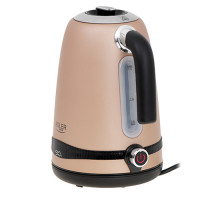 ADLER 1,7L STEEL ELECTRIC KETTLE WITH LCD AND TEMPERATURE CONTROL GOLD