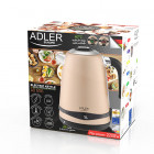 ADLER 1,7L STEEL ELECTRIC KETTLE WITH LCD AND TEMPERATURE CONTROL