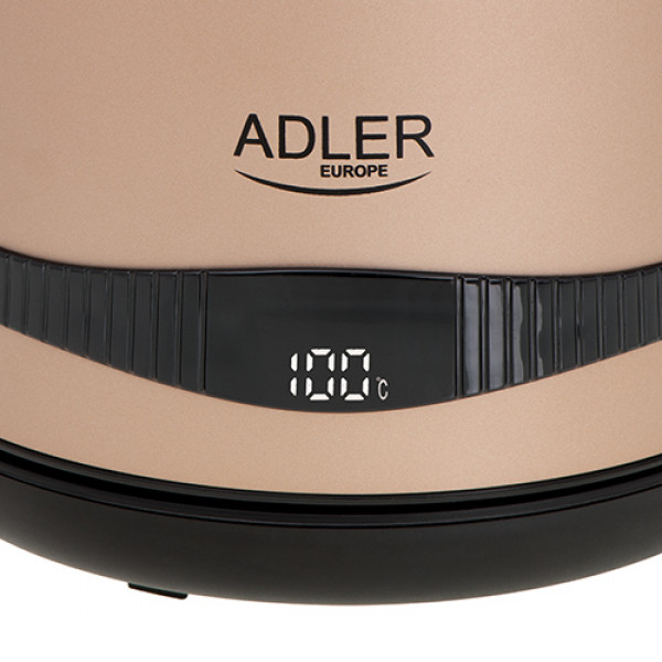 ADLER 1,7L STEEL ELECTRIC KETTLE WITH LCD AND TEMPERATURE CONTROL