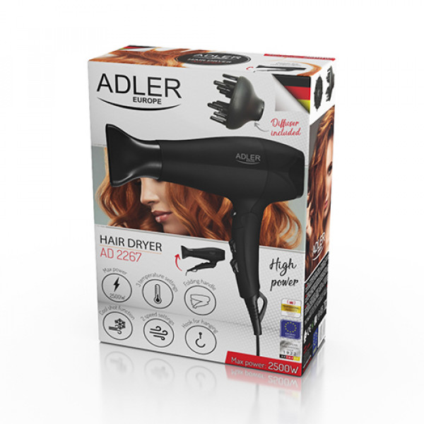 ADLER DRYER - RUBBER HOUSING - 2100W + DIFFUSER