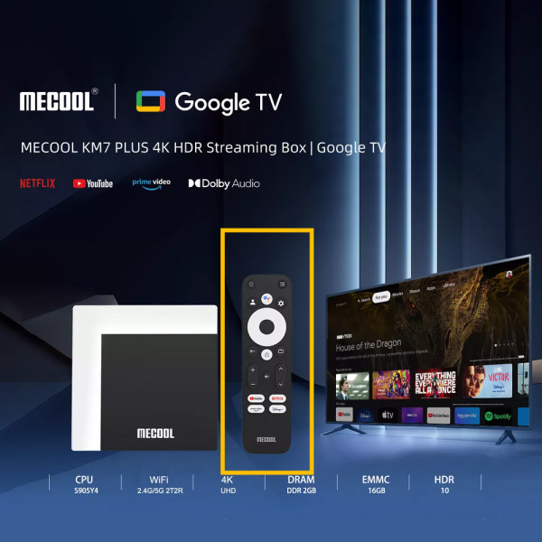 MECOOL GOOGLE CERTIFIED BT&IR REMOTE CONTROL WITH VOICE CONTROL