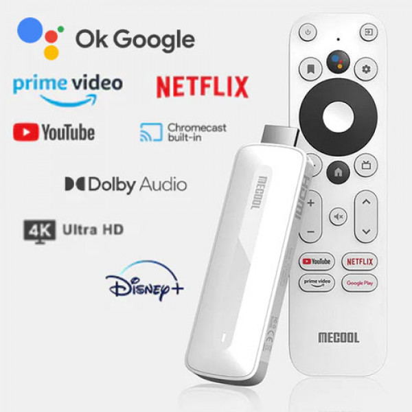 MECOOL GOOGLE CERTIFIED BT&IR REMOTE CONTROL FOR KM2/KD5 WHITE