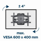 GEMBIRD FULL MOTION TV WALL MOUNT 32'-75' 45KG