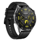 Huawei Watch GT 4 Stainless Steel 46mm Black Fluoroelastomer Strap