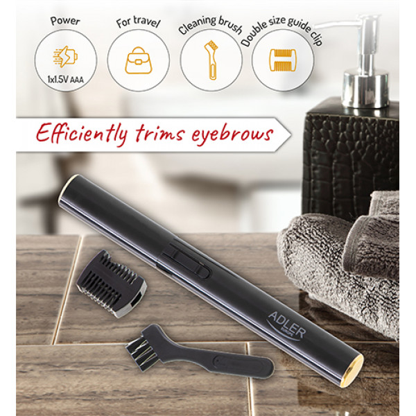 ADLER EYEBROWN TRIMMER BLACK