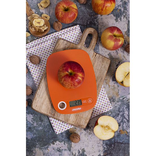 MESKO KITCHEN SCALE WITH HOLE TO HANG ORANGE