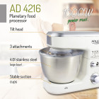 ADLER PLANETARY FOOD PROCESSOR ROBOT 1000W