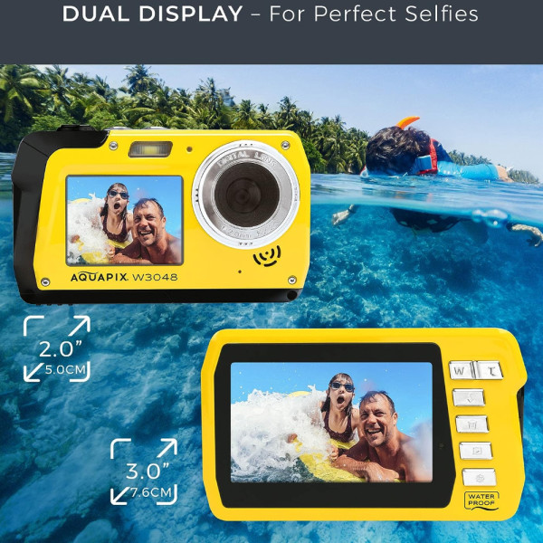 AQUAPIX WATERPROOF 4K CAMERA W-3048 YELLOW EDGE
