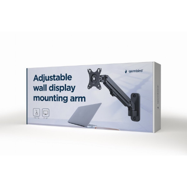 GEMBIRD ADJUSTABLE WALL DISCPLAY MOUNTING ARM UP TO 27'/7KG GEMBIRD ADJUSTABLE WALL DISCPLAY MOUNTING ARM UP TO 27'/7KG