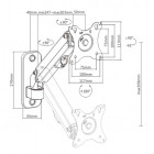 GEMBIRD ADJUSTABLE WALL DISCPLAY MOUNTING ARM UP TO 27'/7KG GEMBIRD ADJUSTABLE WALL DISCPLAY MOUNTING ARM UP TO 27'/7KG