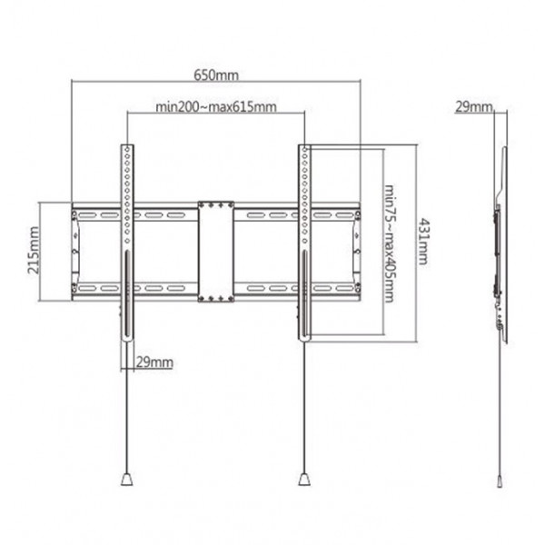 GEMBIRD TV WALL MOUNT (FIXED) 37'-80'/70KG