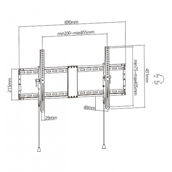 GEMBIRD TV WALL MOUNT (TILT) 43'-90'