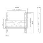 SBOX WALL MOUNT  23' - 43' / 58 cm - 109 cm VESA 200x200 MAX