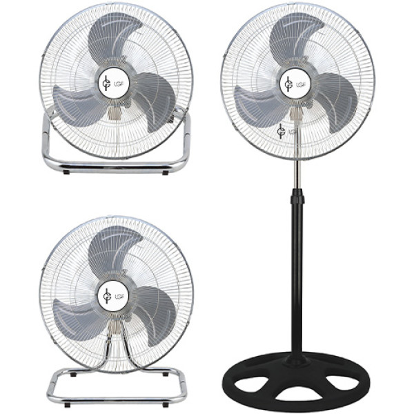 LGP 3-IN-1 ROUND BASE FAN 18' 45CM 45W BLACK
