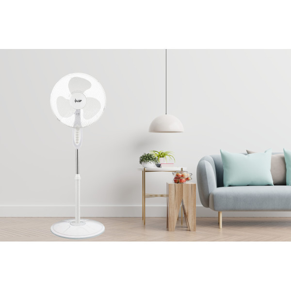 LGP ROUND BASE STAND FAN 16' 40CM 45W WITH TIMER WHITE