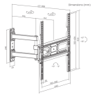 SBOX TV STAND 32'-55' / 81-140CM VESA 400x400 MAX