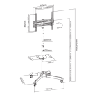SBOX TROLLEY TV MOUNT 32' - 55' / 81 - 140CM VESA 400x400MAX SBOX TROLLEY TV MOUNT 32' - 55' / 81 - 140CM VESA 400x400MAX