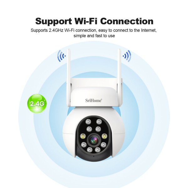 SRIHOME WATERPROOF WIFI PTZ IP CAMERA 5MP HD