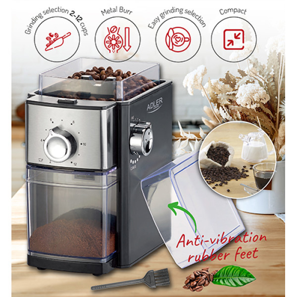 ADLER BURR COFFEE GRINDER 250GR