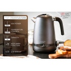 ADLER 1,7L STEEL ELECTRIC KETTLE WITH LCD AND TEMPERATURE CONTROL GREY ADLER 1,7L STEEL ELECTRIC KETTLE WITH LCD AND TEMPERATURE CONTROL GREY