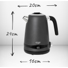 ADLER 1,7L STEEL ELECTRIC KETTLE WITH LCD AND TEMPERATURE CONTROL GREY ADLER 1,7L STEEL ELECTRIC KETTLE WITH LCD AND TEMPERATURE CONTROL GREY