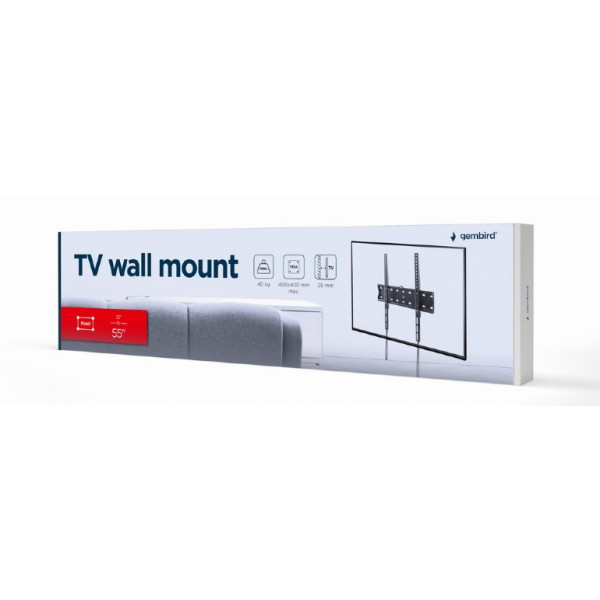 GEMBIRD TV WALL MOUNT (FIXED), 32”-55” (40 kg)