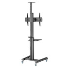 GEMBIRD ALUMINUM TV FLOOR STAND WITH CASTER WHEELS 37′-70′ BLACK GEMBIRD ALUMINUM TV FLOOR STAND WITH CASTER WHEELS 37′-70′ BLACK